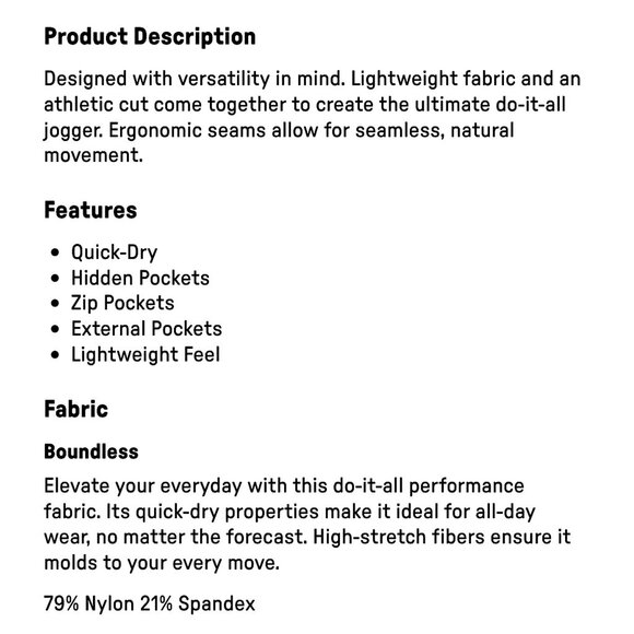 NWT Men's Fabletics 2X Short ONYX The One Jogger - Picture 7 of 7